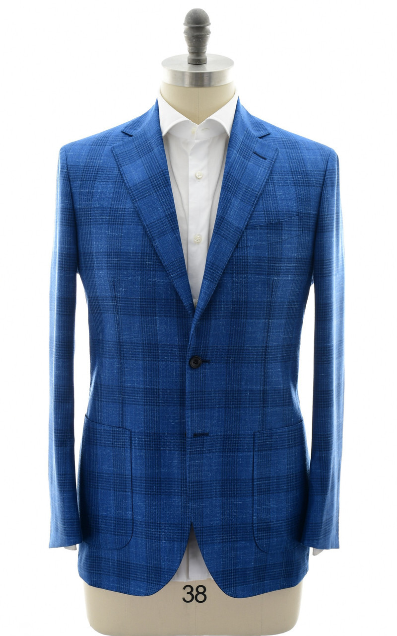Sartorio Blue Plaid Blazer | Designer Deals | Luxury Menswear