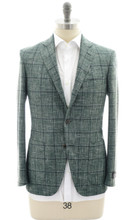Belvest Sport Coat Jacket Unconstructed Linen Wool Silk Blue Micro