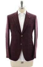 ISAIA イザイア　ブラウンジャケット　サイズ44 ISAIA イザイア テーラードジャケット ブラウンチェック メンズ SIZE