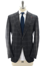 Isaia Napoli Portofino Coat Luxury CashBoucle Cashmere Silk Blue