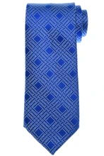 Stefano Ricci Pleated Silk Tie Luxury Collection Blue Gray Paisley