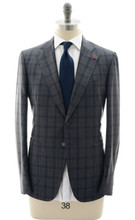 Isaia Blue Herringbone Suit | Designer Clothing | Luxury Menswear