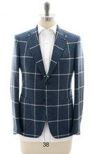 Isaia Napoli Portofino Walking Coat Cashmere Wool Blue