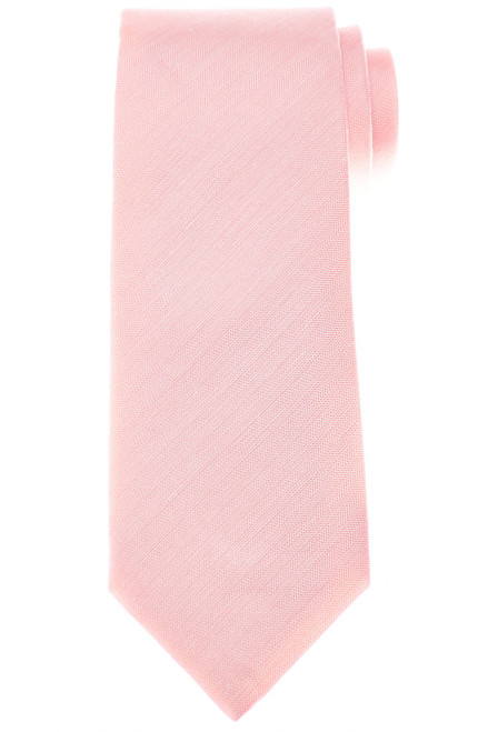 Luigi Borrelli Royal Collection Tie Silk Linen Pink Solid