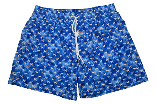 Fedeli Swim Short Positano Airstop Blue Brown Dogs Fedeli Swim Short Positano Airstop Blue Brown Dogs