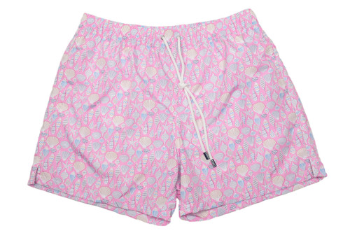 Fedeli Swim Short Madeira Airstop Pink Blue Sea Shells