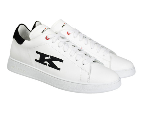 Kiton Sneakers Shoes EVA With K Logo White Black Kiton Sneakers Shoes EVA With K Logo White Black