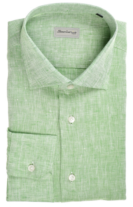 Sartorio Napoli Shirt Linen Green