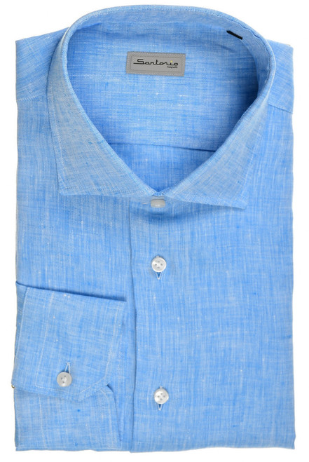 Sartorio Napoli Shirt Linen Light Blue Sartorio Napoli Shirt Linen Light Blue