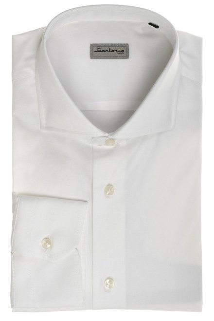 Sartorio By Kiton Napoli Shirt Cotton Stretch White Sartorio By Kiton Napoli Shirt Cotton Stretch White