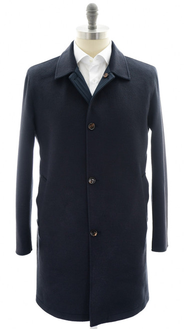 Kired by kiton Coat Reversible "PEAK" Size 38 Navy Blue Kired by kiton Coat Reversible "PEAK" Size 38 Navy Blue