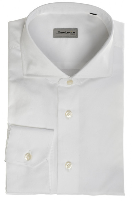 Sartorio By Kiton Napoli Shirt Fine Cotton Twill White