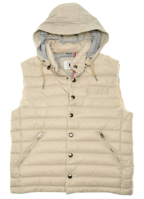 Kired by kiton Hooded Puffer Vest "BAM" Beige Kired by kiton Hooded Puffer Vest "BAM" Beige