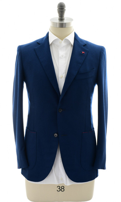 ジャケット・アウター ISAIA SAILOR Cashmere Wool Cotton Jacket Isaia Sport Coat Jacket Sailor Wool Silk Cashmere Blue Gray