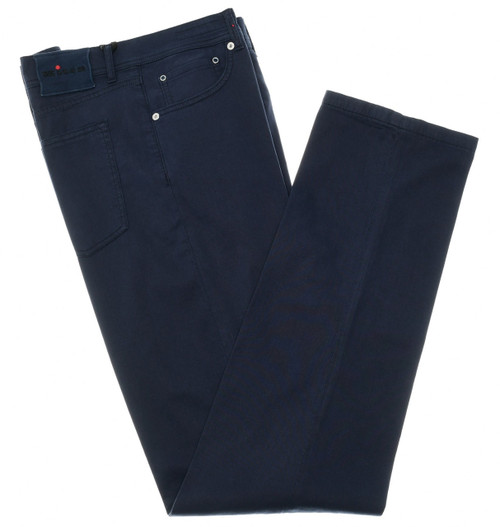 Kiton Blue Cotton Stretch 5 Pocket Jeans – Luxury Italian Craftsmanship