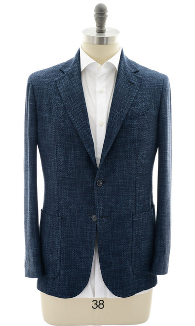 Sartorio by Kiton Blue Wool Blend Sport Coat – Men's Italian Designer Sport Coat Sartorio by Kiton Blue Wool Blend Sport Coat – Men's Italian Designer Sport Coat