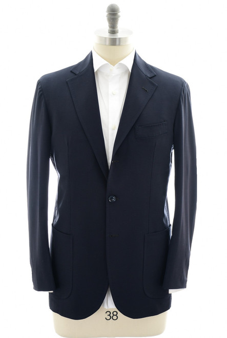 Sartorio Napoli Navy Blue Wool Stretch 3 Button Sport Coat Sartorio Napoli Navy Blue Wool Stretch 3 Button Sport Coat