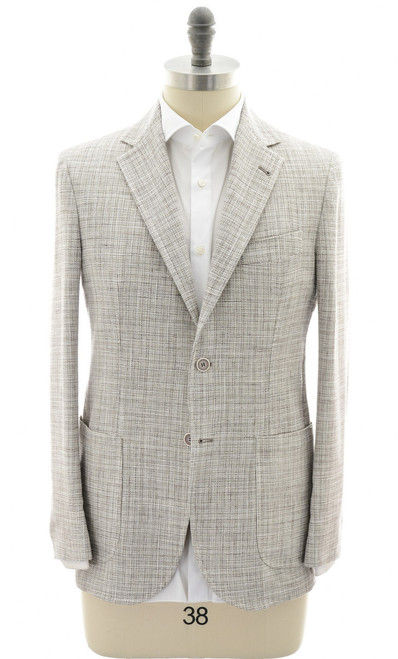 Sartorio Beige Wool Cotton Linen Elastane Sport Coat