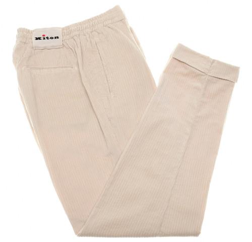 Kiton Beige Ultra Soft Cotton Corduroy Jogger Pants Kiton Beige Ultra Soft Cotton Corduroy Jogger Pants