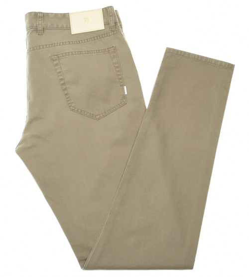 PT Torino SWING Brown Cotton Stretch Canvas 5 Pocket Jeans