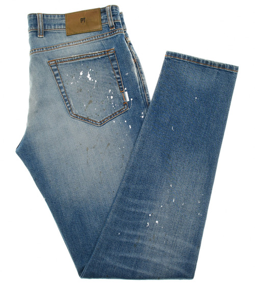 PT Torino SWING Blue Cotton Stretch Denim Jeans