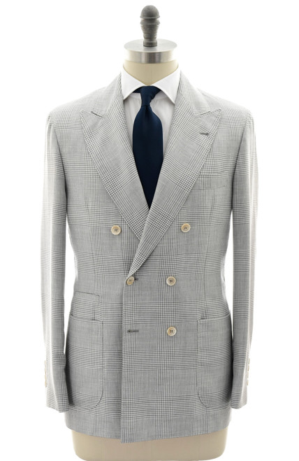 Brunello Cucinelli Light Gray Wool Linen Silk Suit