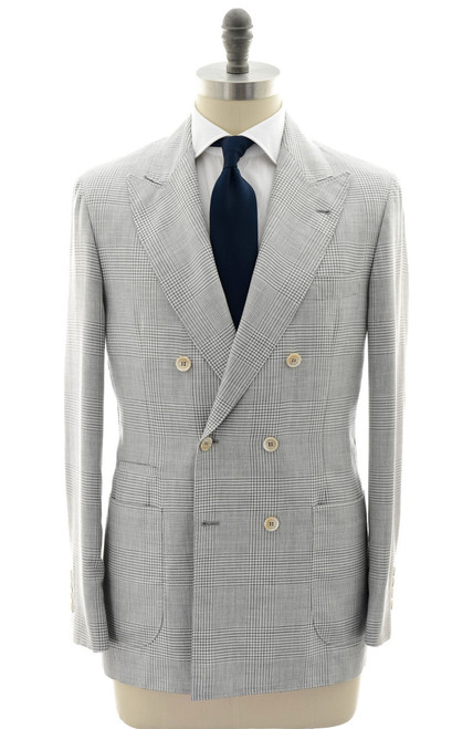 Brunello Cucinelli Light Gray Wool Linen Silk Suit