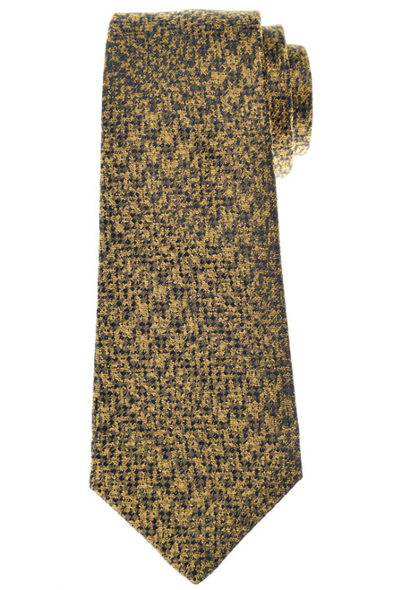 Kiton Yellow-Gold Blue Plaid Silk Tie