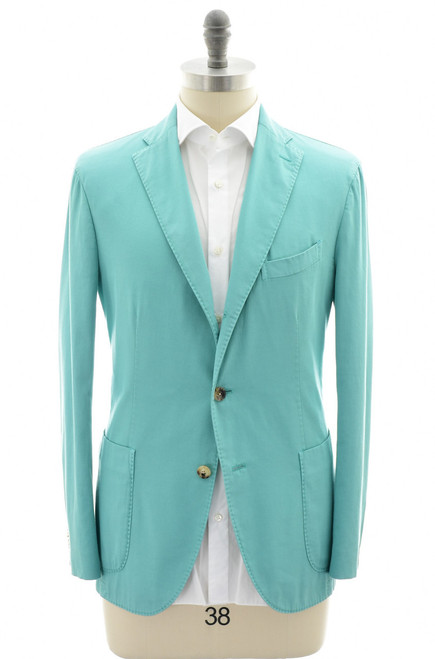 Boglioli Turquoise Blue Cotton Stretch Sport Coat