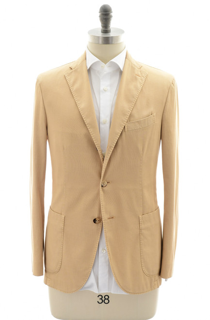 Boglioli Tan Brown Cotton Stretch Sport Coat