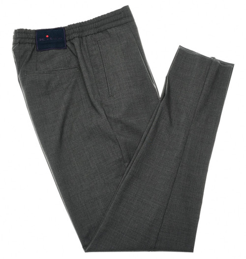 Kiton Napoli Gray  Wool Jogger Pants