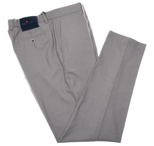Kiton Napoli Gray Cashmere Silk Pants