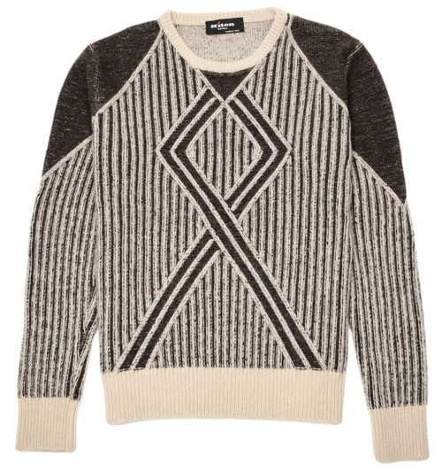 Kiton Napoli Brown Cashmere Crewneck Sweater