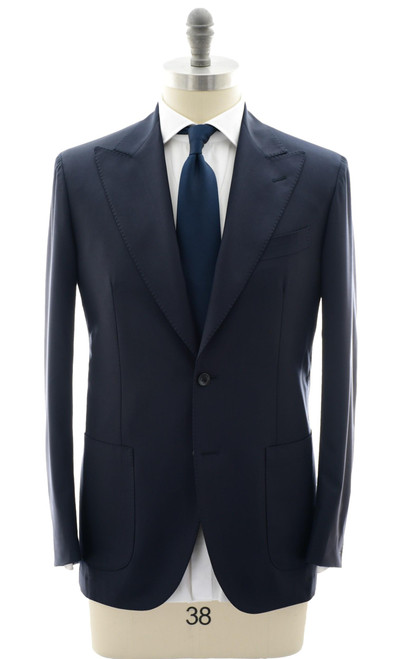 Sartorio Napoli Dark Blue Superfine 100% Wool Suit