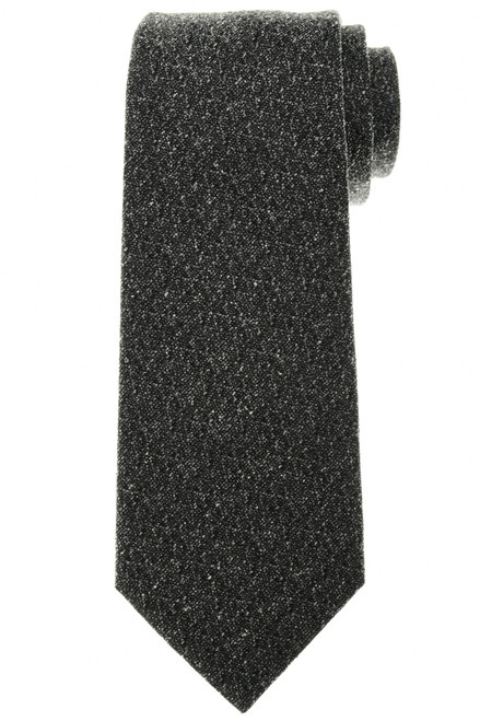 Kiton Napoli Gray Solid Wool Silk Tie