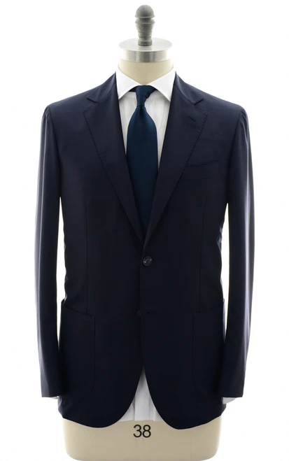 Sartorio Napoli Dark Navy Blue 100% Wool Suit