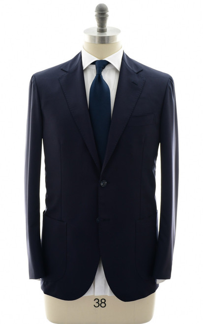 Sartorio Napoli Dark Navy Blue 100% Wool Suit
