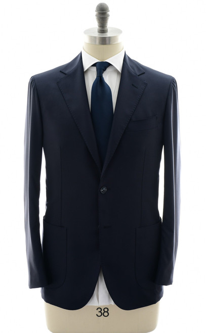 Sartorio Napoli Dark Navy Blue 100% Wool Suit