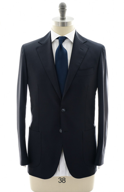 Sartorio Napoli Midnight Navy Blue 100% Wool Suit