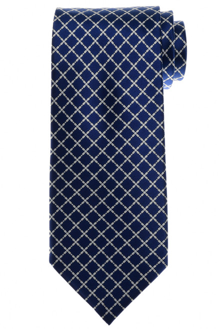 Stefano Ricci Blue Diamond Garden Motif Hand Printed Silk Tie