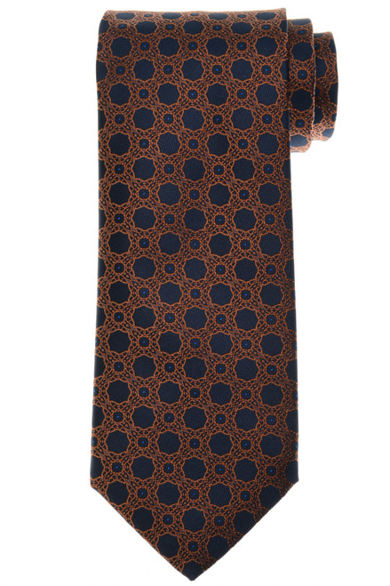 Stefano Ricci Luxury Collection Brown Blue Elegant Garden Motif Woven Silk Tie