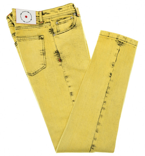 Kiton Yellow Special Edition Jeans Cotton Stretch Denim