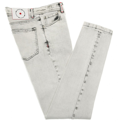 Kiton Light Gray Special Edition Jeans Cotton Stretch Denim