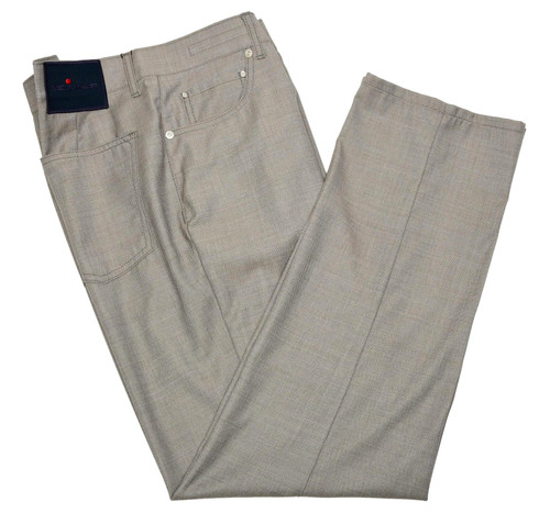Kiton Brown 5 Pocket Wool Jeans