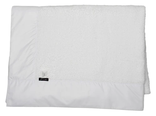 Kiton Beach Towel Blanket White Cotton With Polyester Border