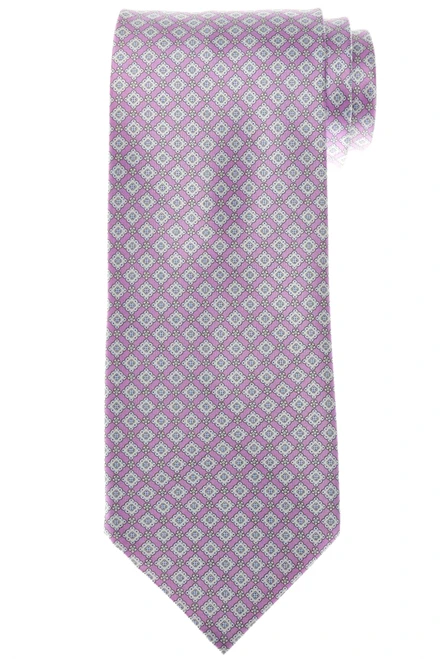 Stefano Ricci Purple Gray Italian Garden Motif Hand Printed Silk Tie