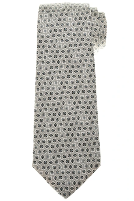 Kiton Napoli Gary Blue Geometric Silk Tie