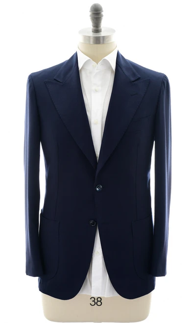 Sartorio Napoli Dark Blue Wool Sport Coat