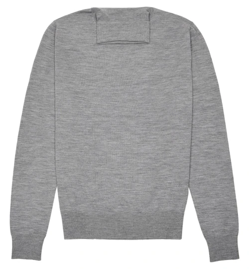 Isaia Napoli Gray Sweater Turtleneck Superfine Wool Knit