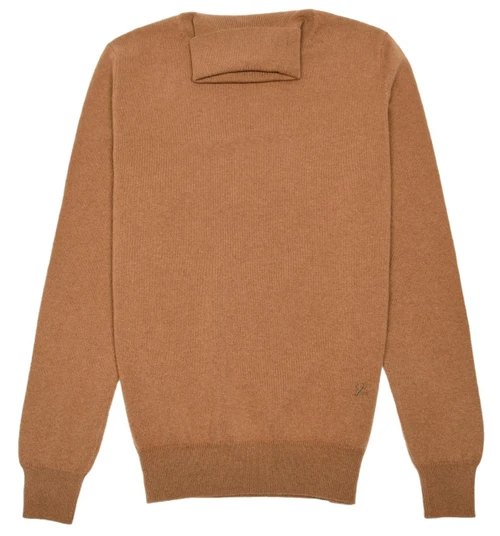 Isaia Napoli Brown Sweater Turtleneck Fine Cashmere Knit